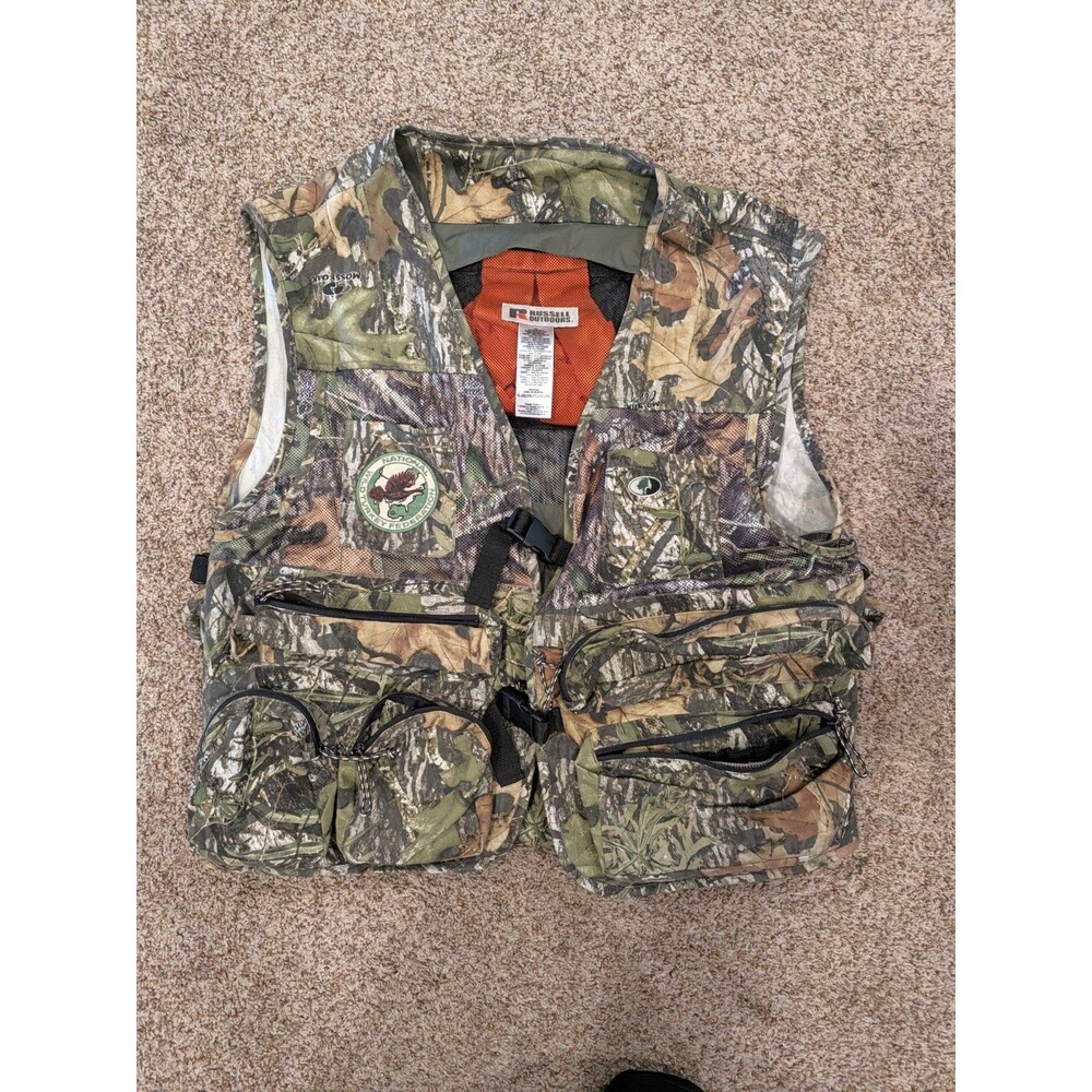 Russell Outdoors Super Elite 3 Mossy Oak Turkey Hunting Vest XL / 2XL NWTF 1056